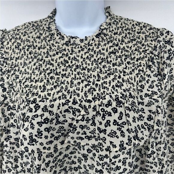 Anthropologie Scotch & Soda Smocked Frill Short Flowy Mini Dress Size M NWT - Picture 7 of 14